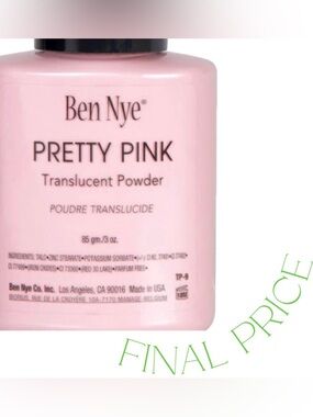 ✅ FINAL PRICE New/Sealed Ben Nye Pretty Pink Translucent Setting Powder 85g/3oz